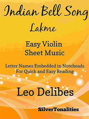 cover image of Indian Bell Song Lakme Easy Violin Sheet Music
